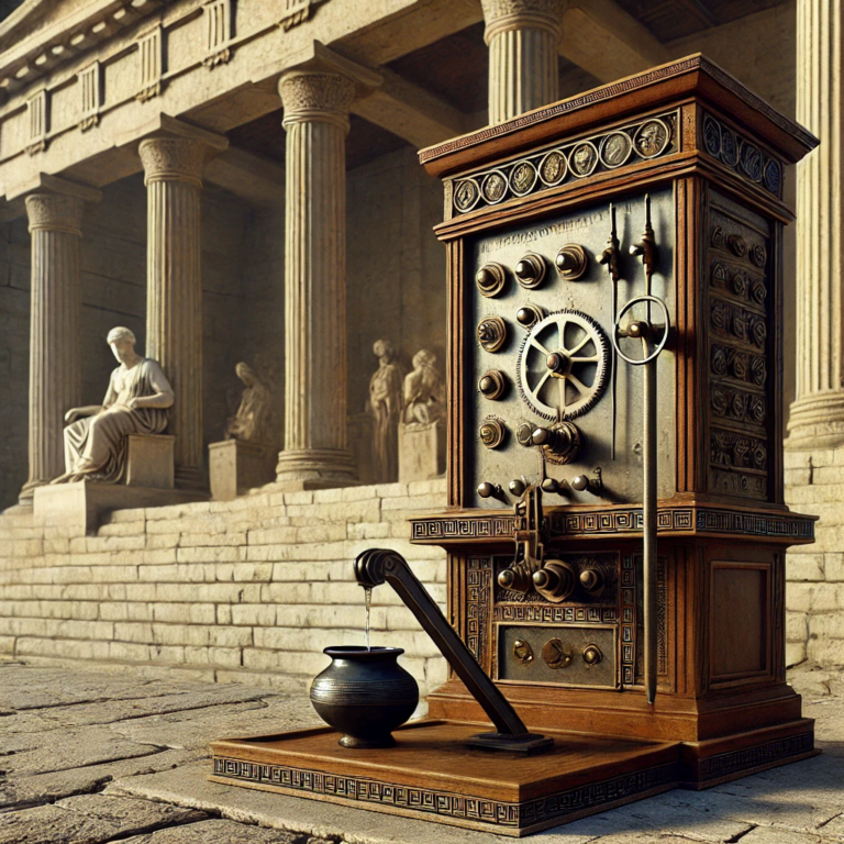 Ancient Greek holy water vending machine