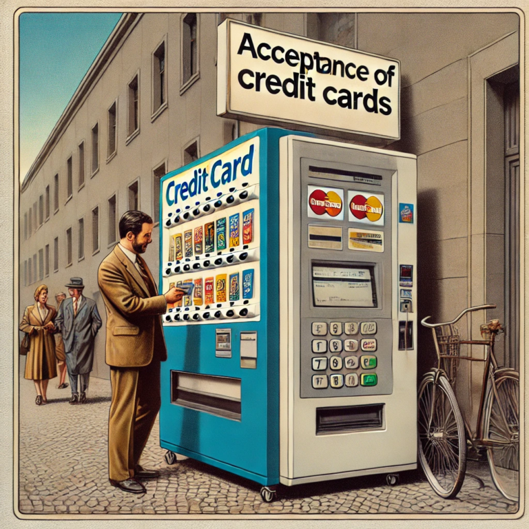 Credit card acceptance in vending machines