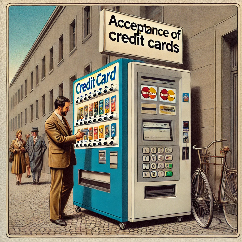 Credit card acceptance in vending machines